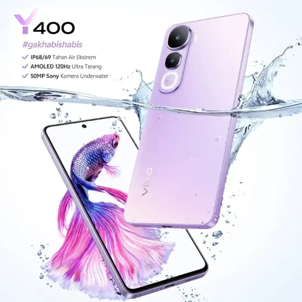 Vivo Y400 8/128GB 8/256GB 6000mAh Baterai 44W FlashCharge