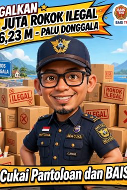 Bea Cukai Pantoloan dan BAIS TNI Gagalkan Peredaran 4,2 Juta Rokok Ilegal Senilai Rp6,23 Miliar di Palu-Donggala