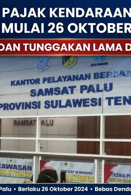 Bapenda Sulteng Gelar Pemutihan Pajak 100 Persen, Bayar Cukup 1 Tahun Periode 2026-2027