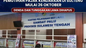 Bapenda Sulteng Gelar Pemutihan Pajak 100 Persen, Bayar Cukup 1 Tahun Periode 2026-2027