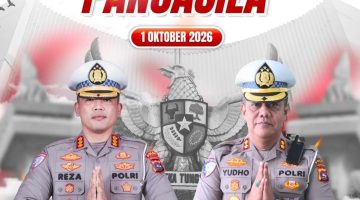 Dirlantas dan Wadirlantas Polda Sumbar Tegaskan Pancasila Harus Hidup dalam Pengabdian Polri