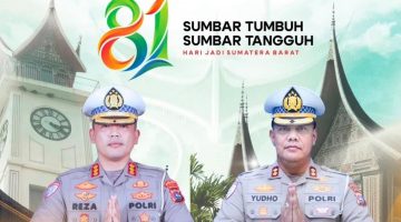 HUT ke 81 Provinsi Sumbar: Sumbar Tumbuh, Sumbar Tangguh ! Dirlantas Polda Sumbar Sampaikan Pesan Persatuan & Kamtibmas