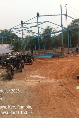Diduga Dibekingi Oknum Angkatan Udara BRAVO, Pembangunan Gudang Helm Tanpa Izin di Rumpin Kembali Beroperasi