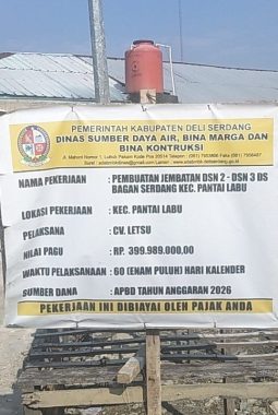 Jembatan Penghubung Dusun 2 dan 3 di Bagan Serdang Mulai Dibangun, Warga Pesisir Pantai Labu Ucapkan Terima Kasih