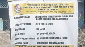 Jembatan Penghubung Dusun 2 dan 3 di Bagan Serdang Mulai Dibangun, Warga Pesisir Pantai Labu Ucapkan Terima Kasih