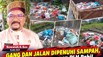 Gang dan Jalan Dipenuhi Sampah, Warga Nilai Penanganan DLH Rohil Belum Maksimal