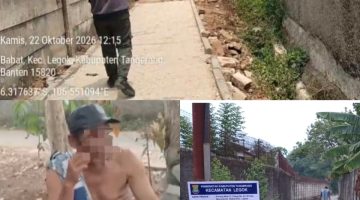 Sempat Disorot Tak Ada Papan Proyek dan Abaikan K3, Proyek di Babat Legok Mendadak Pasang Papan Informasi