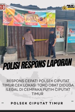 Apresiasi Warga untuk Kapolsek Ciputat Timur, Toko Obat Keras Daftar G di Cempaka Putih Ditutup Permanen