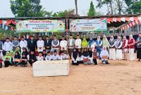 Ribuan para santri padati lapangan bola kaki desa kayu ara sakti