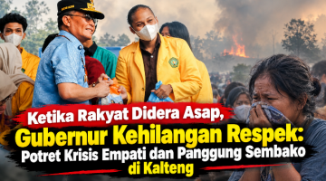 Ketika Rakyat Didera Asap, Gubernur Kehilangan Respek: Potret Krisis Empati dan Panggung Sembako di Kalteng
