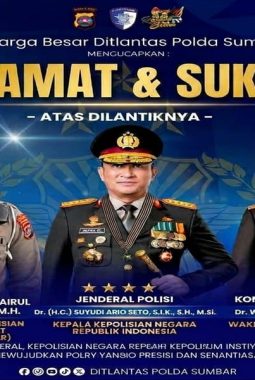 Estafet Kepemimpinan Polri Berlanjut, Dirlantas Polda Sumbar Serukan Pengabdian Untuk Negeri